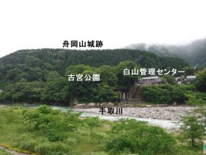 西から見た古宮遺跡