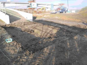 遺構面まで掘った遺跡