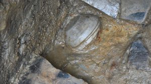 溝から出土した須恵器