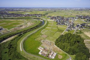 空から見た調査区