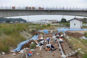 発掘作業のようす