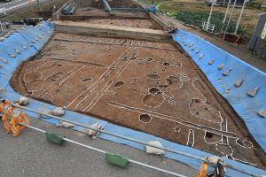 津波倉町地内の西端部分の調査箇所の様子