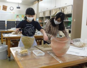 土器製作風景