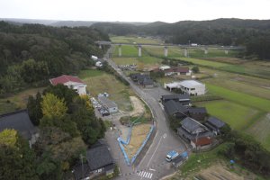 空から見た倉垣遺跡